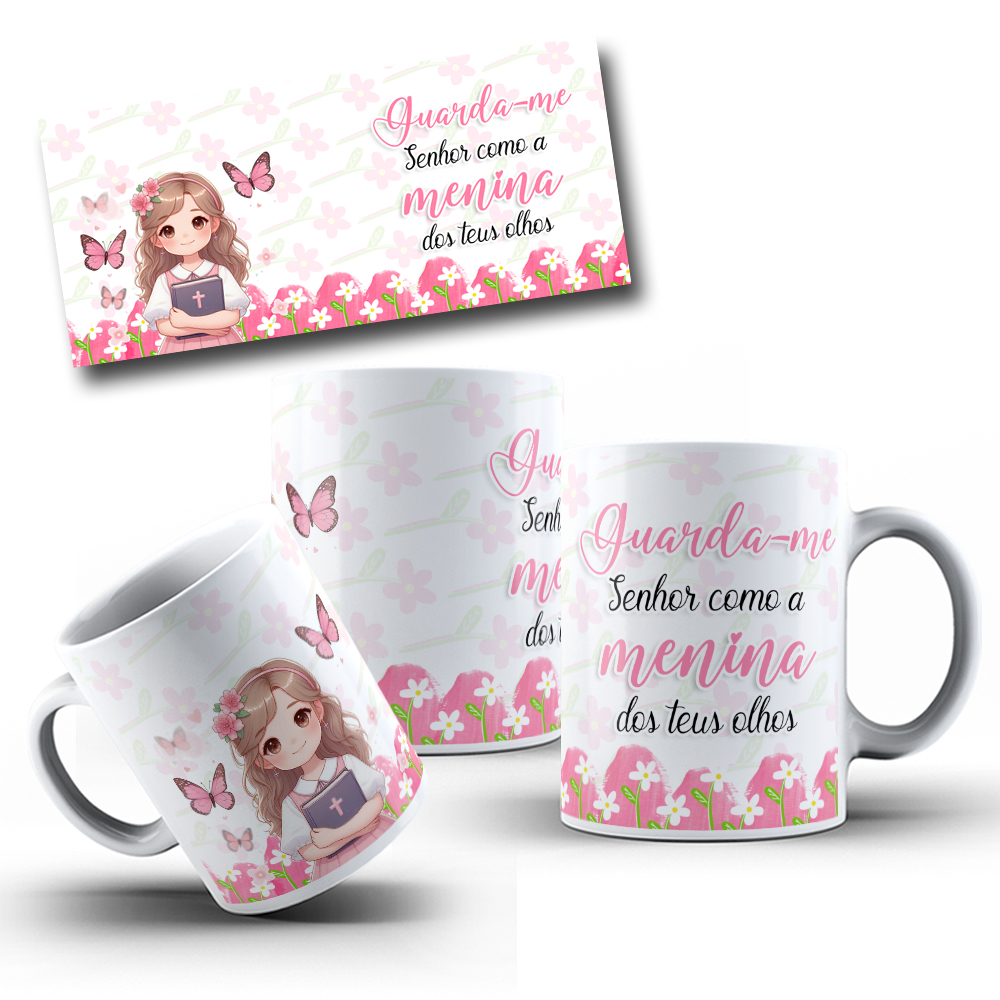 Arte Caneca Guarda me senhor menina dos teus olhos Arquivo em Jpg  1