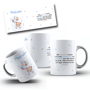 Arte Caneca Madrinha e Padrinho Arquivo em Jpg 