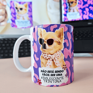 Arte Caneca Não está sendo fácil ser uma adolescente trintona Arquivo em Jpg