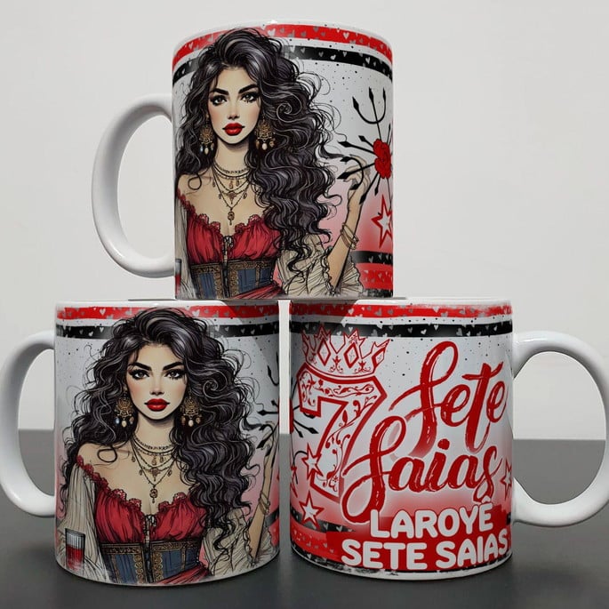 Arte Caneca Pomba Sete Saias Arquivo Png 1