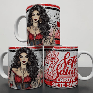 Arte Caneca Pomba Sete Saias Arquivo Png