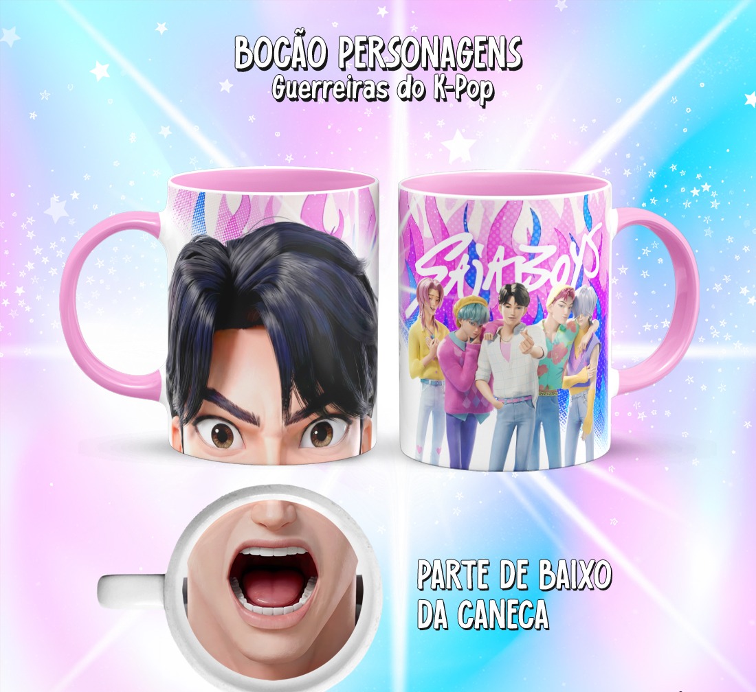 10 Artes para Caneca Bocão Guerreiras do K-Pop Arquivo em Png  2
