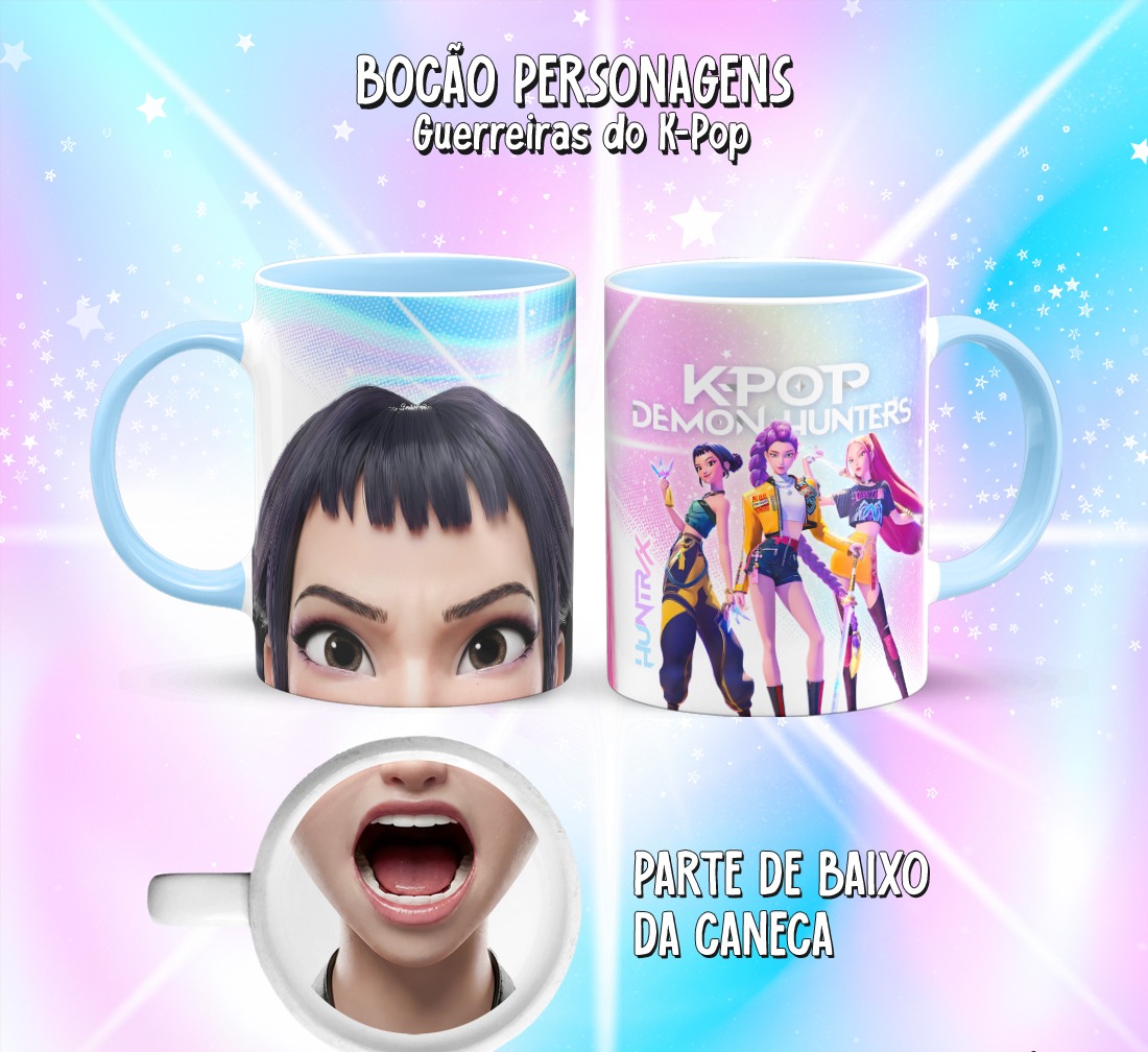 10 Artes para Caneca Bocão Guerreiras do K-Pop Arquivo em Png  5