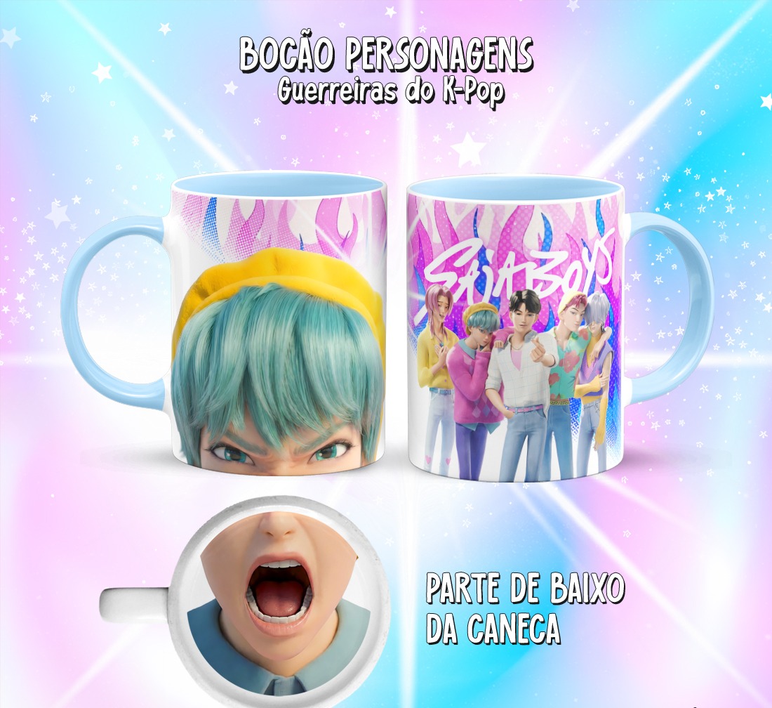 10 Artes para Caneca Bocão Guerreiras do K-Pop Arquivo em Png  6
