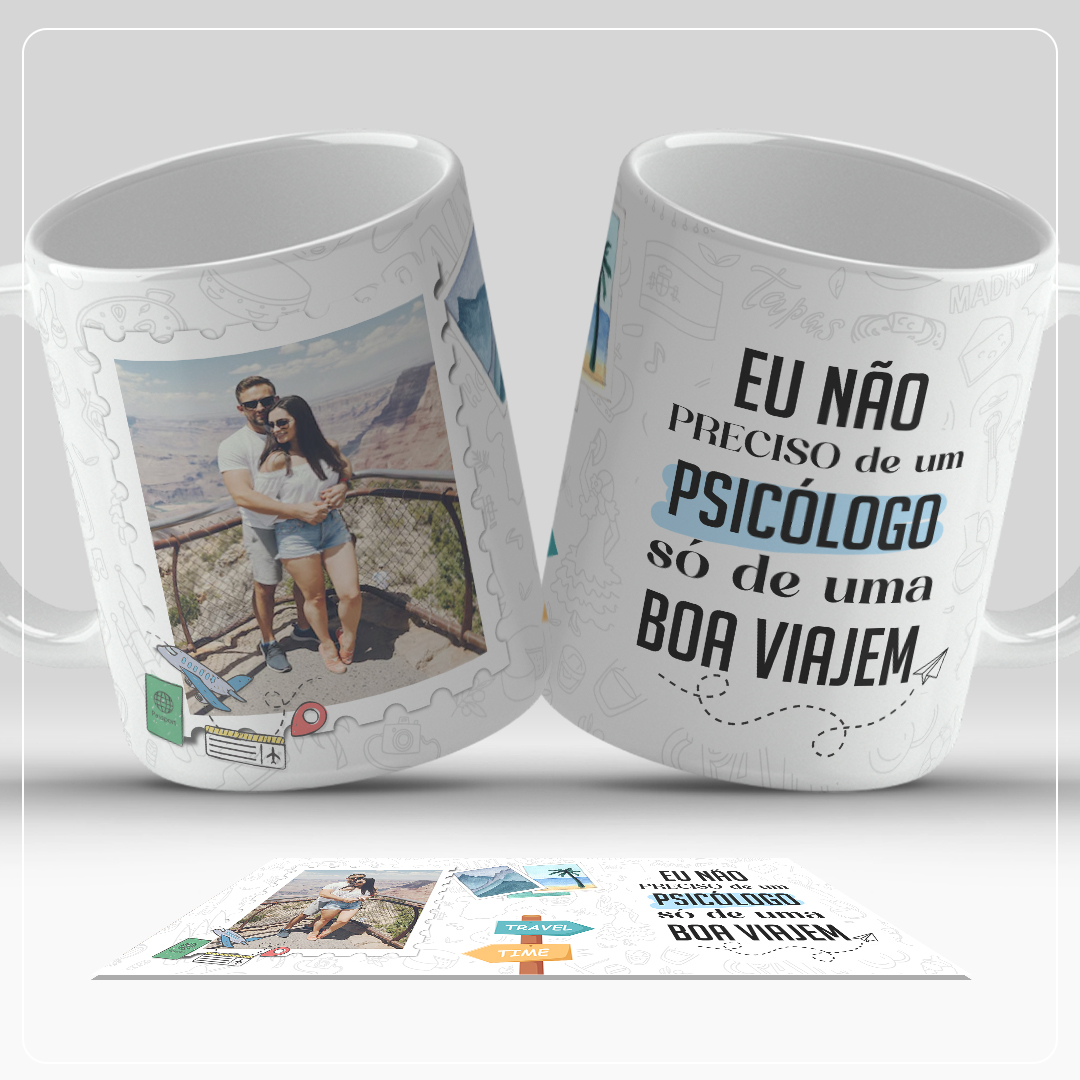 6 Artes para Caneca Viagem Arquivo em Png  2