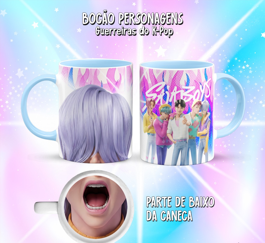 10 Artes para Caneca Bocão Guerreiras do K-Pop Arquivo em Png  10