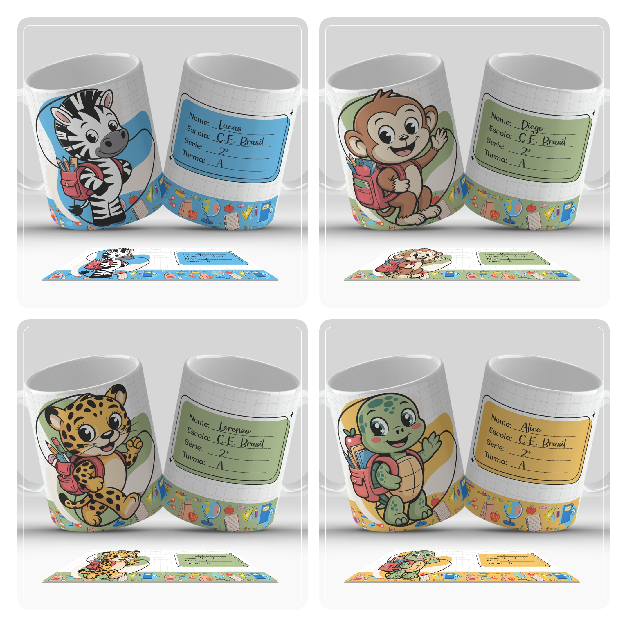 56 Artes para Caneca Toalhinha e Garrafinha Educação Infantil Arquivo em Png 6