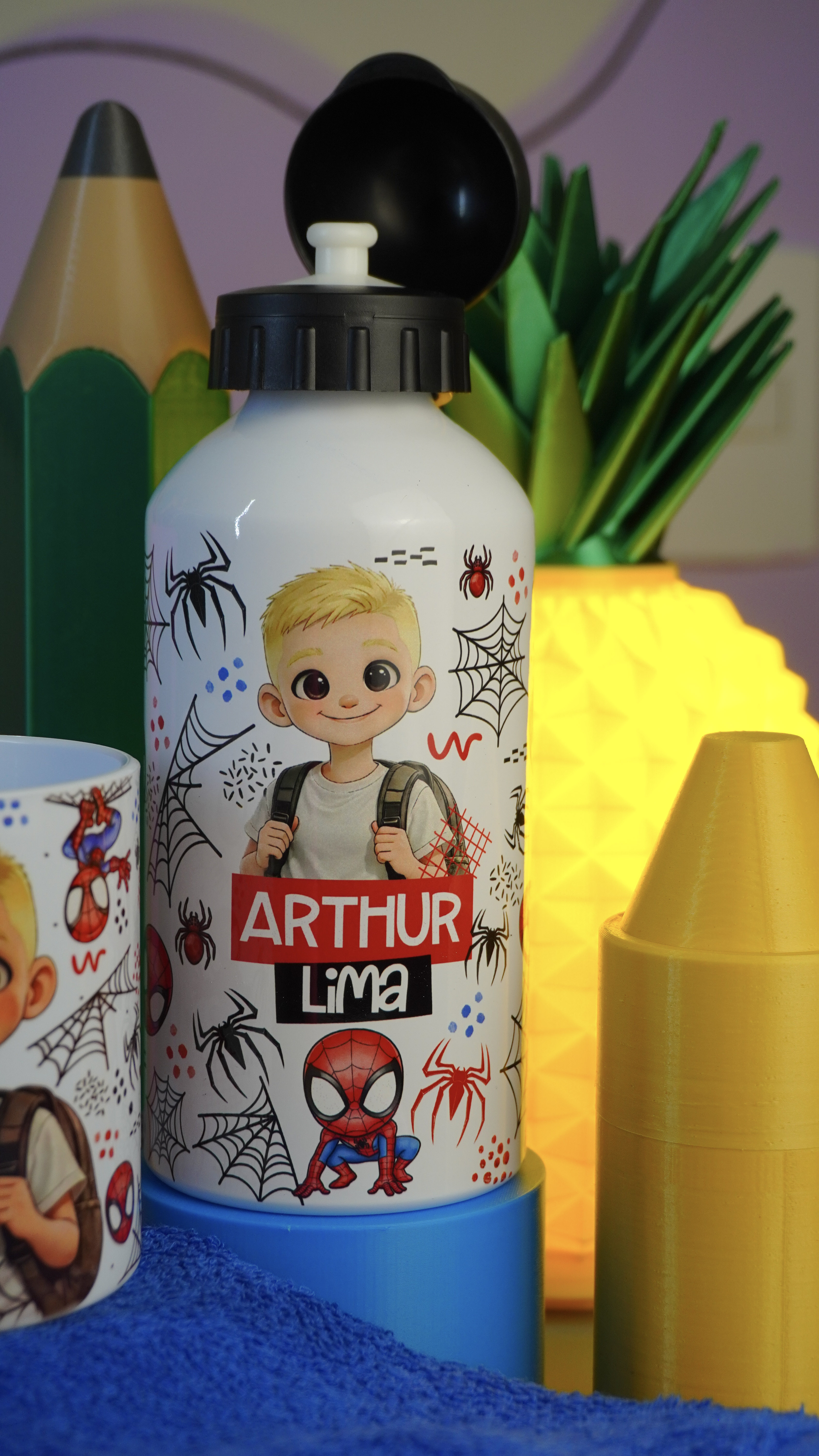 90 Artes para Sublimação Caneca Garrafa e Toalhinha Volta as Aulas Arquivo em Png  4