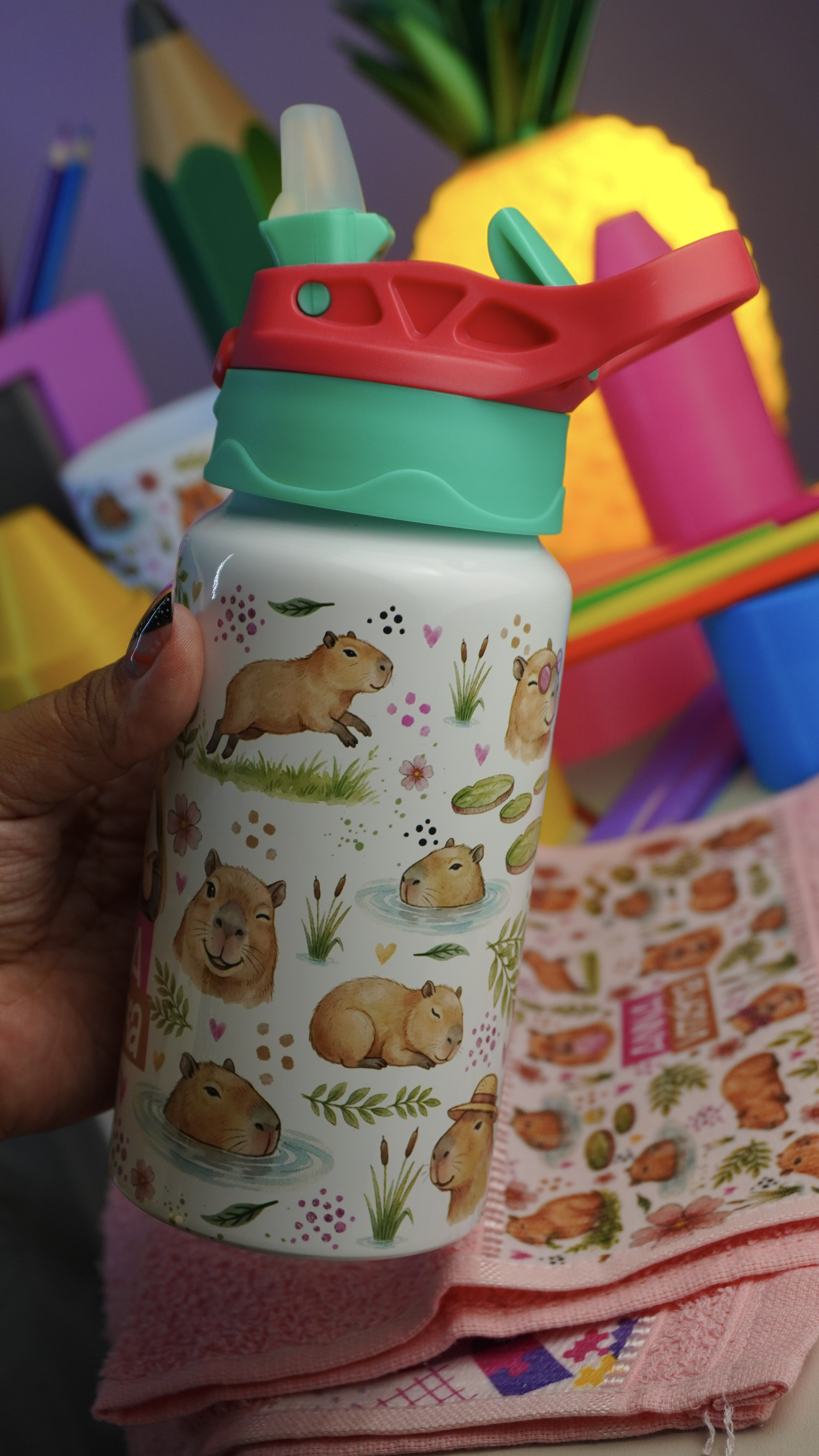 90 Artes para Sublimação Caneca Garrafa e Toalhinha Volta as Aulas Arquivo em Png  8