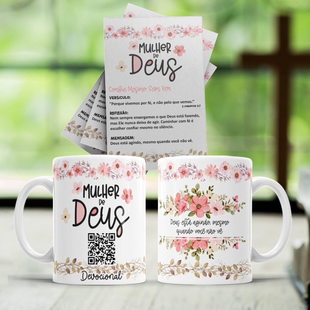 8 Artes para Caneca e Cartão Devocional Femenino Arquivo Editável  3