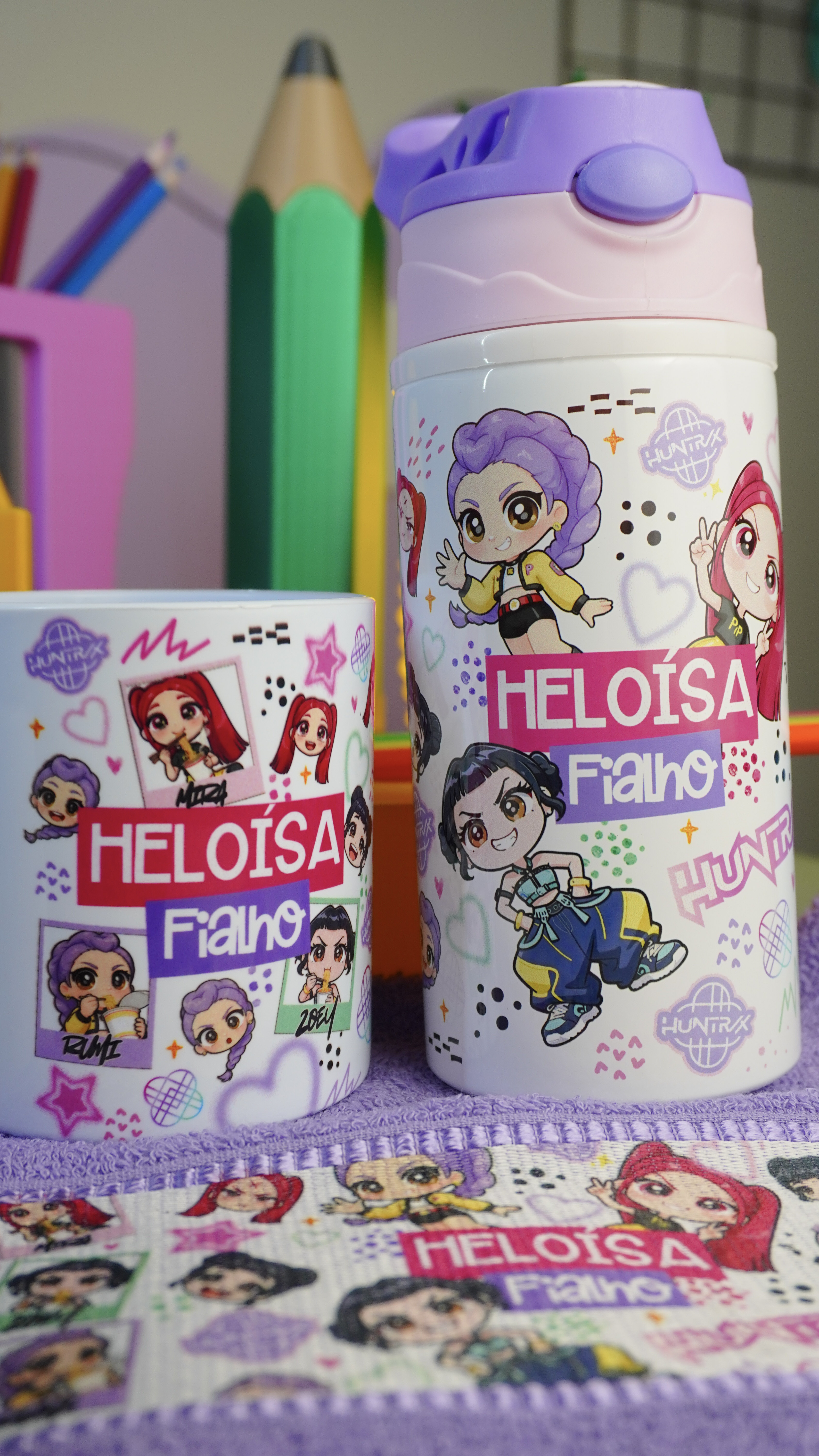 90 Artes para Sublimação Caneca Garrafa e Toalhinha Volta as Aulas Arquivo em Png  10