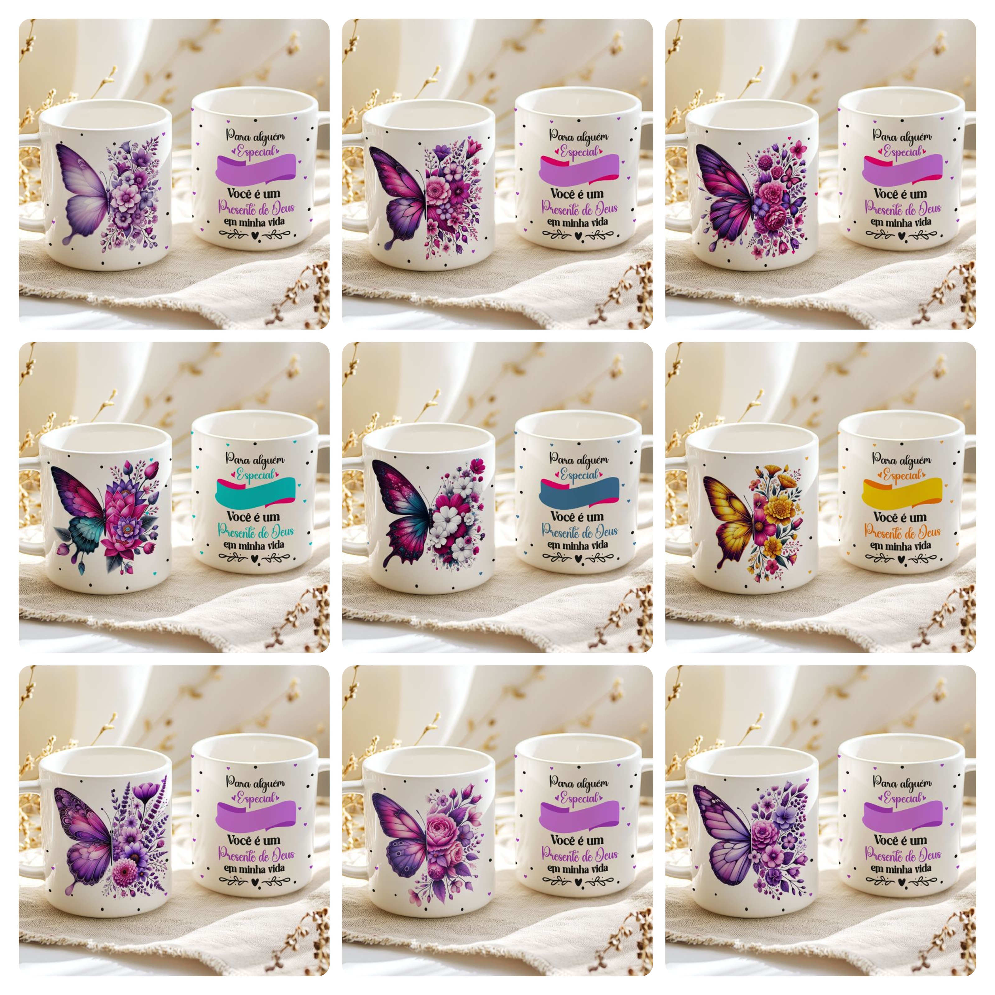 26 Artes para Caneca Borboleta Alguém especial Arquivo Editável 3