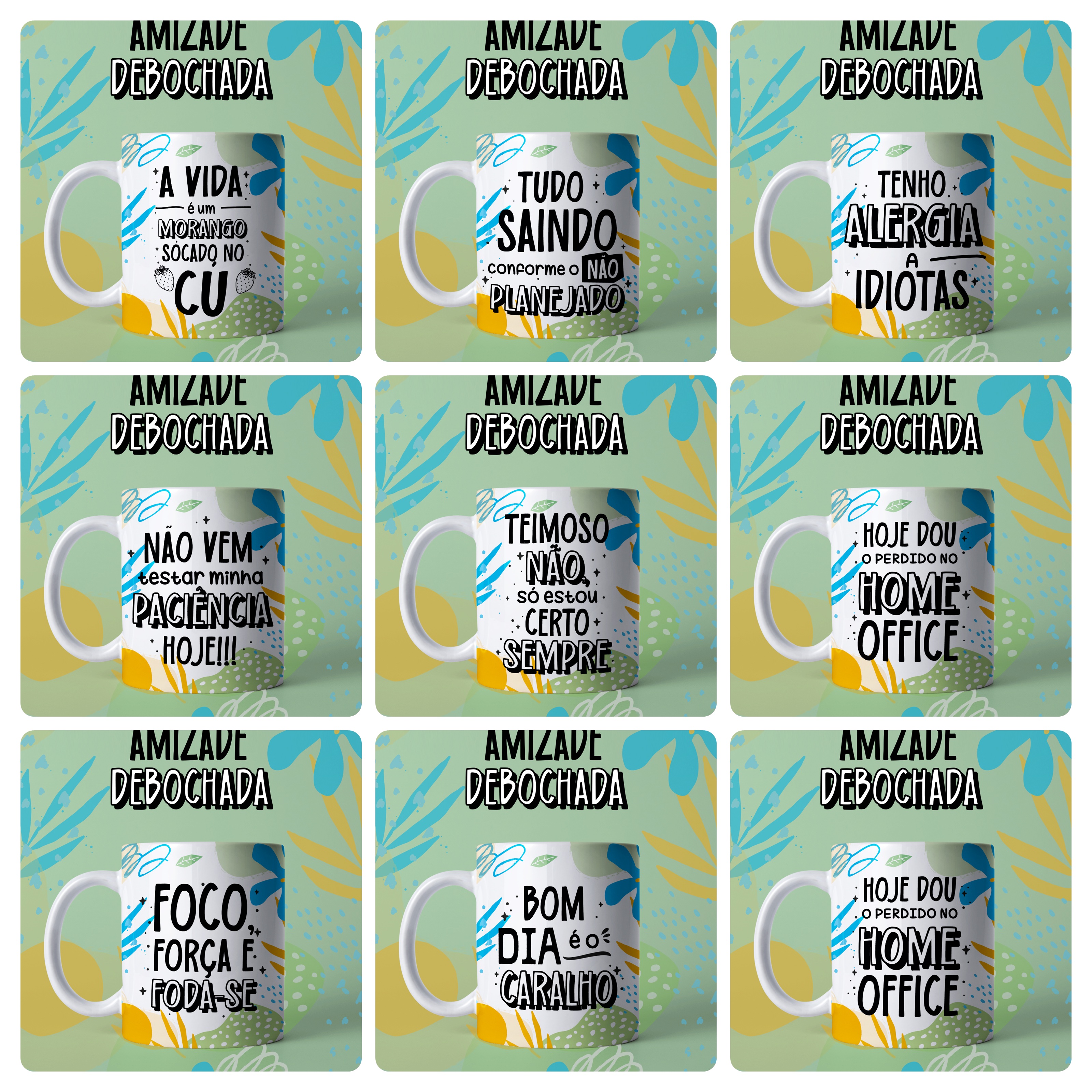 31 Artes para Caneca Amizade Debochada Frases engraçadas Arquivo em Jpg 3