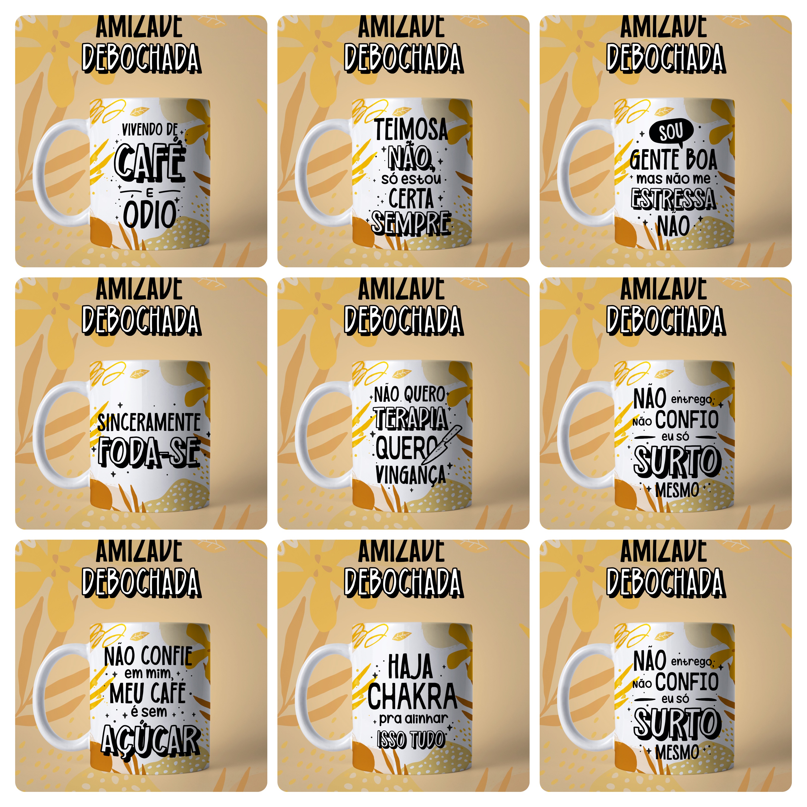 31 Artes para Caneca Amizade Debochada Frases engraçadas Arquivo em Jpg 4