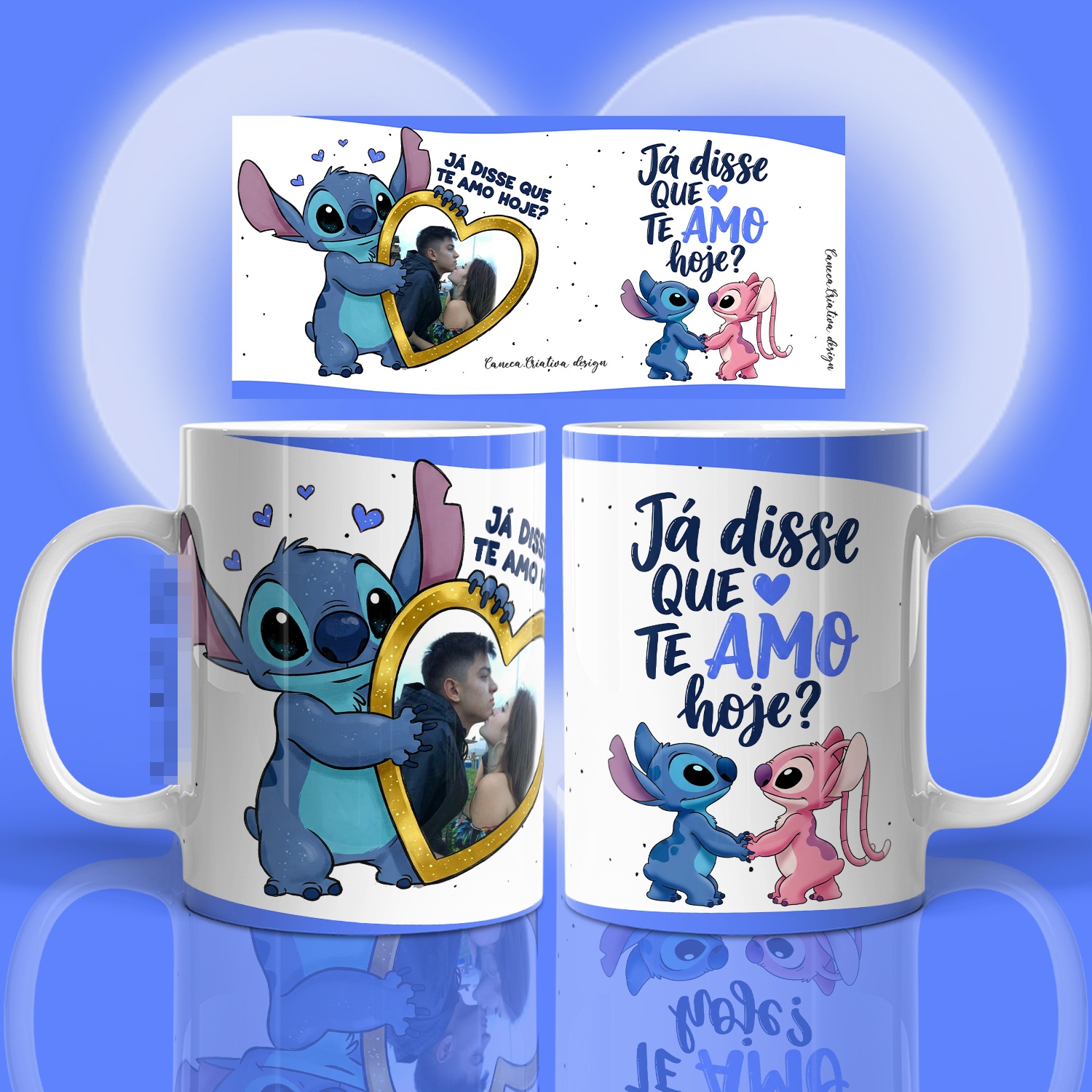 17 Artes para Caneca Stitch Namorados Arquivo em Png 9