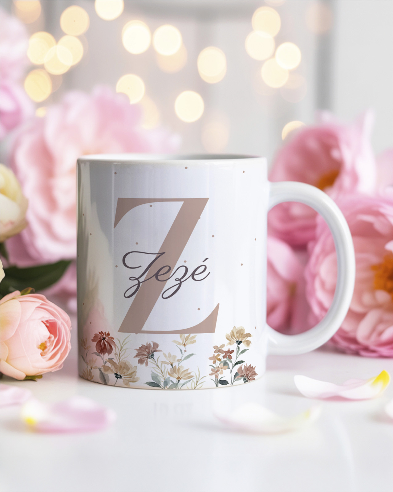 26 Artes para Caneca Alfabeto Feminino Flores Arquivo Editável  9