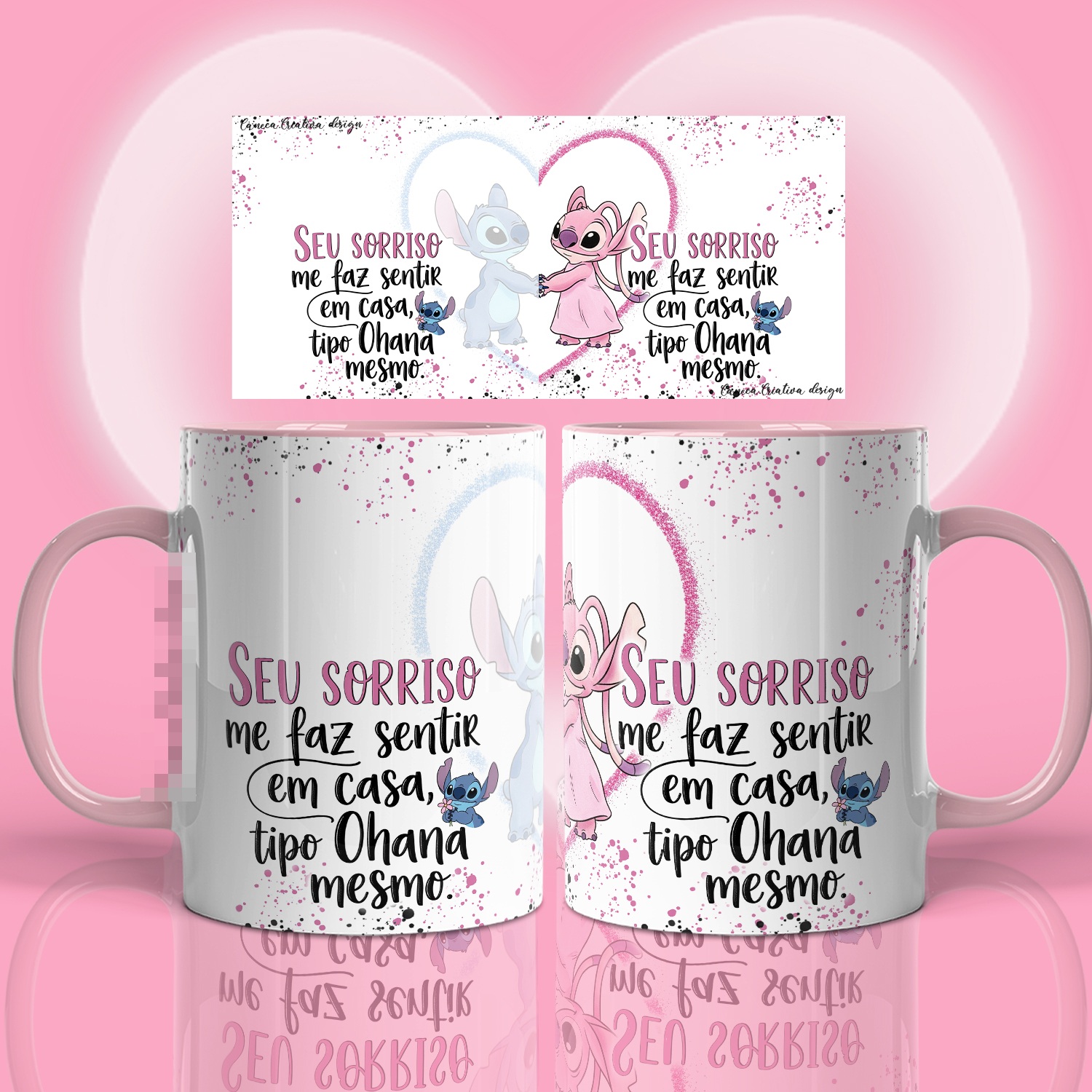 17 Artes para Caneca Stitch Namorados Arquivo em Png 11