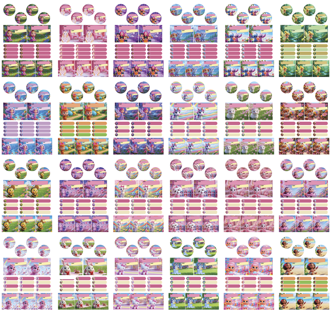 50 Artes para Etiquetas escolares Personagens em Png 3