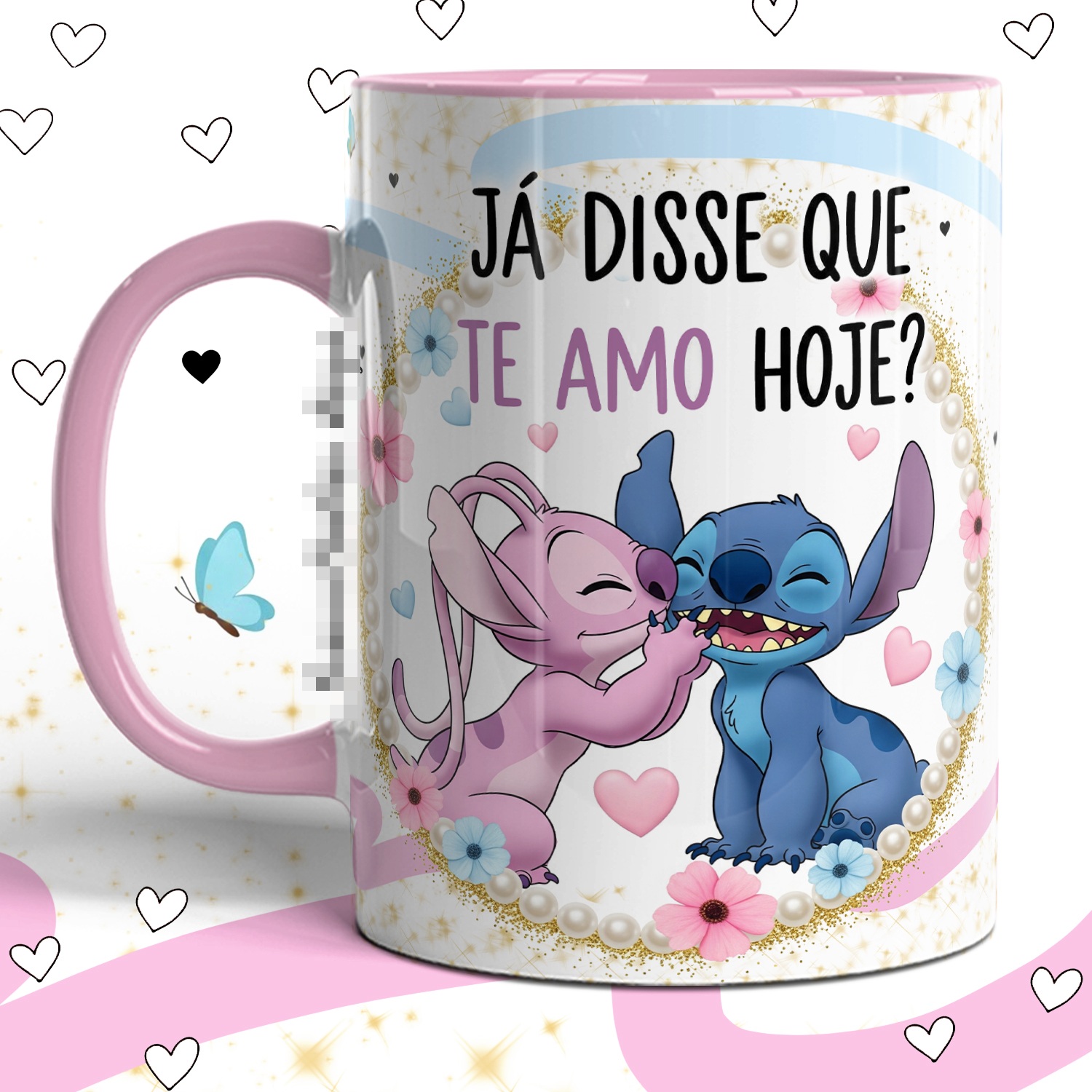 17 Artes para Caneca Stitch Namorados Arquivo em Png 15