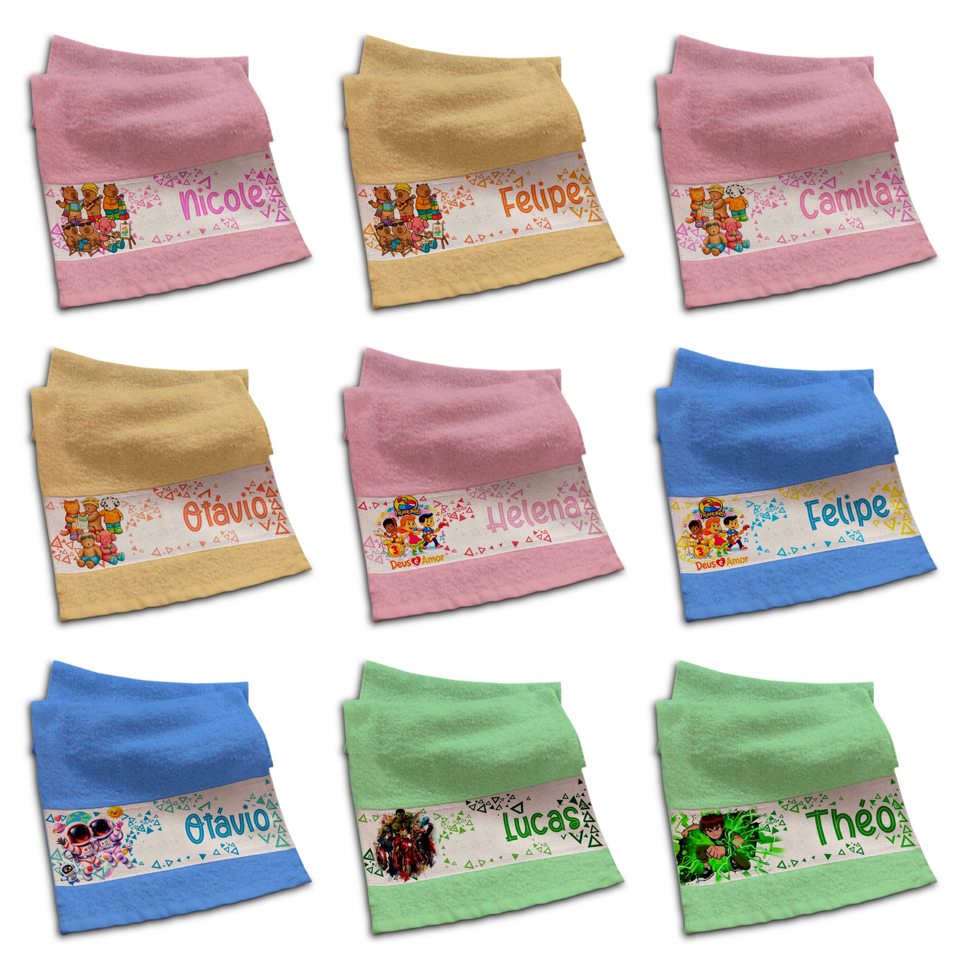 165 Artes para Toalinha Squeeze e Caneca Personagens Volta as Aulas Arquivo Editável  14