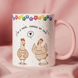 Arte Caneca Amizade Eu e você, juntas no caos em Jpg