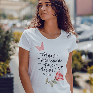 Arte Caneca Mais preciosa que rubis (Provérbios 3110) em Jpg