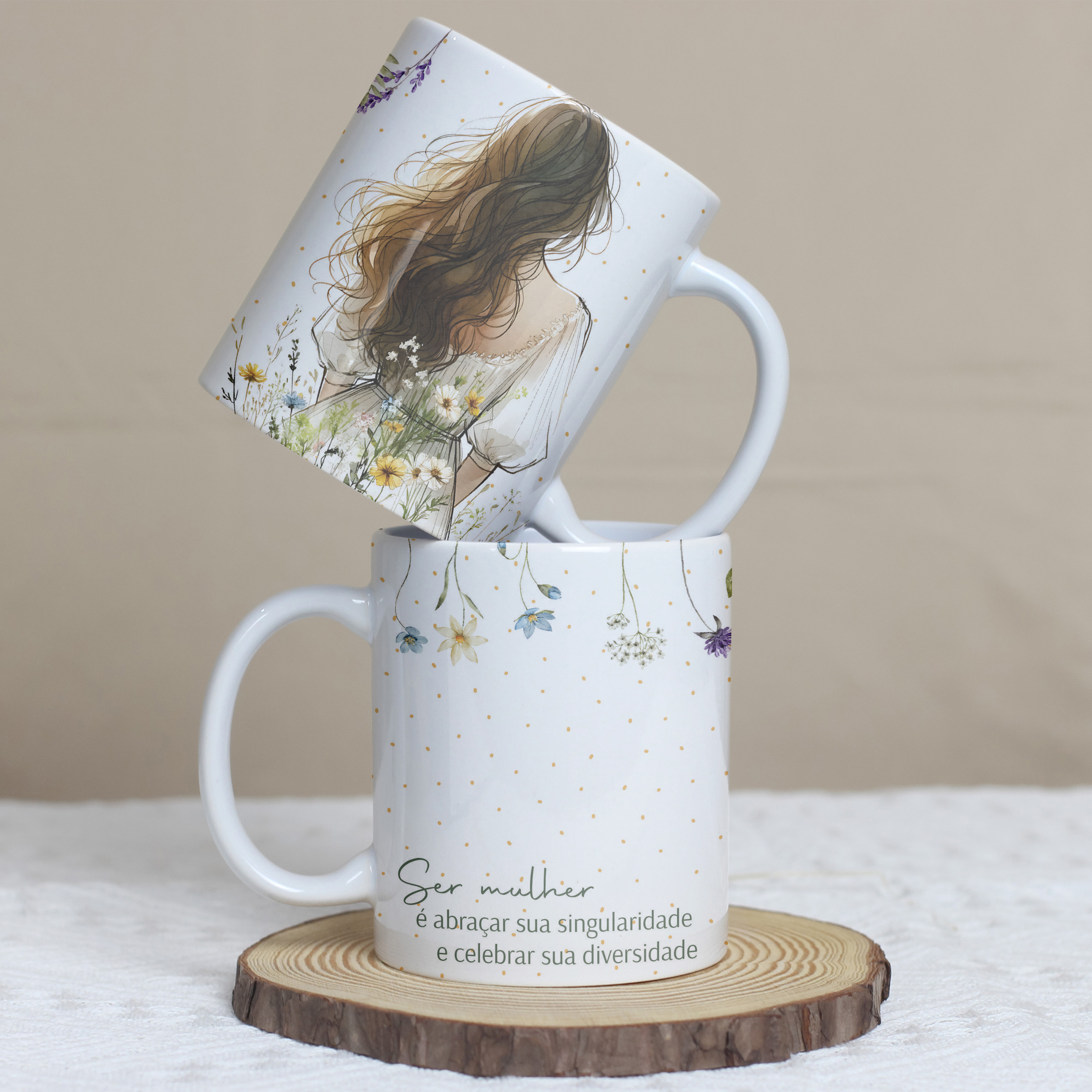 5 Artes para Caneca Dia das Mulheres Frases Motivacional Arquivo editável  1