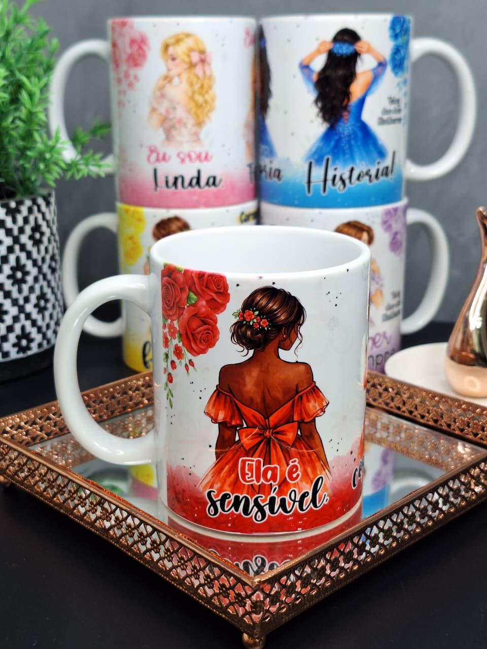 9 Artes para Caneca Ela é Mulher Dia das Mulheres Arquivo em Jpg 2