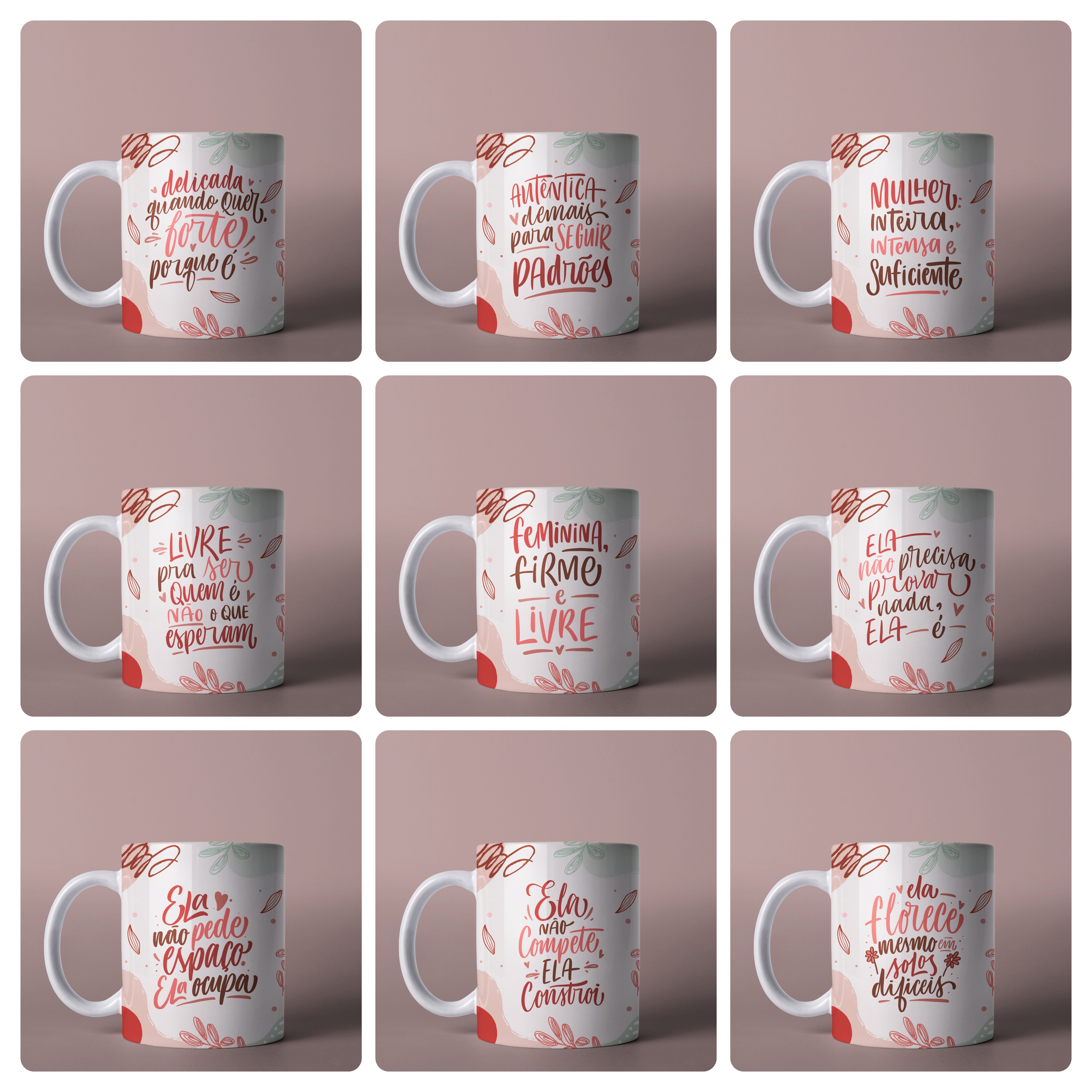15 Artes para Caneca Frases Dia das Mulheres Mulherão Arquivo em Png 1