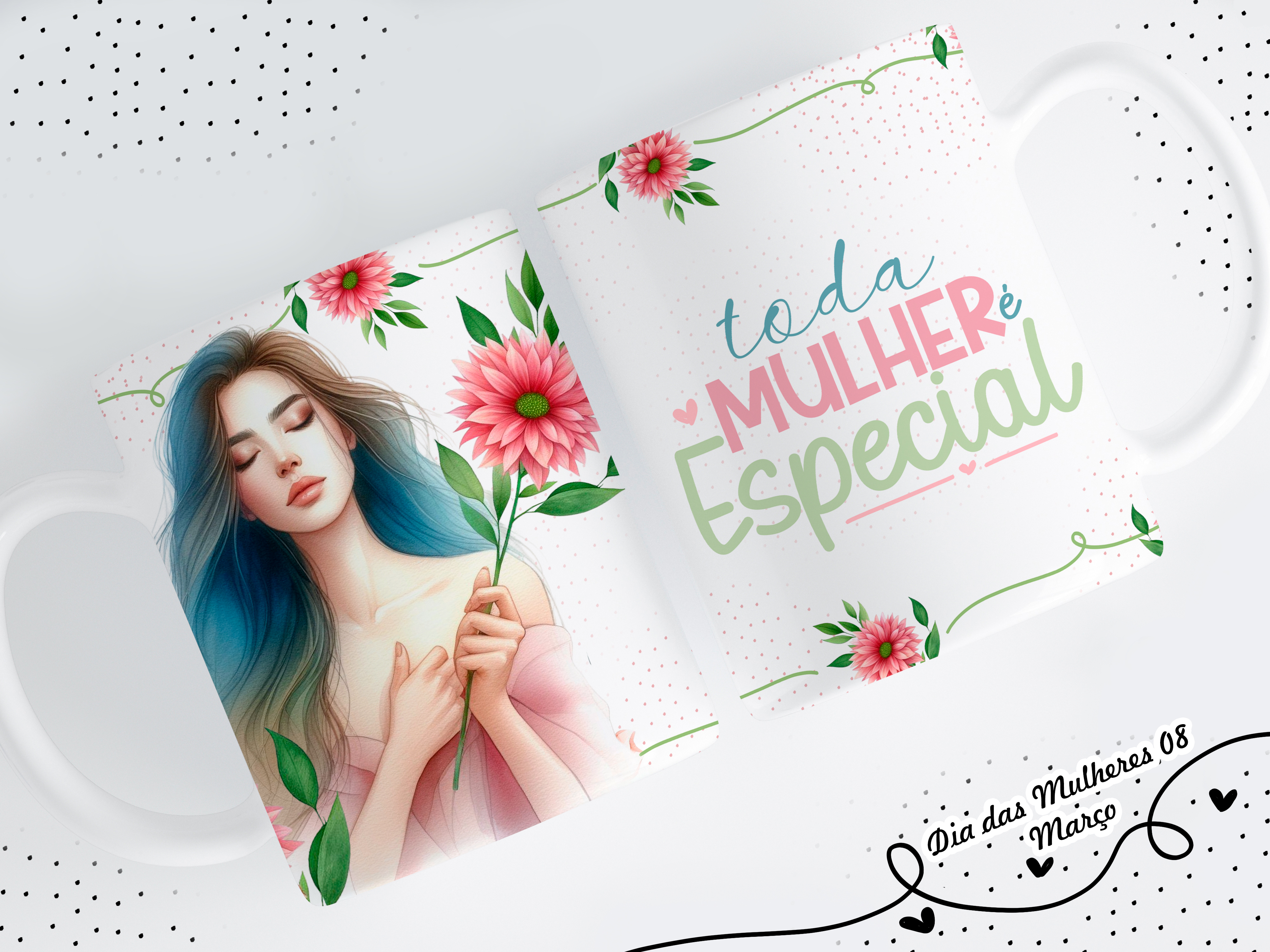 14 Artes para Caneca Dia das Mulheres Arquivo em Png  3