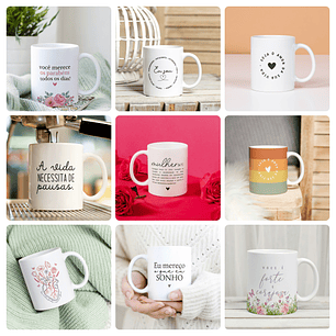 29 Artes para Caneca Dia Da Mulheres Arquivo em Png