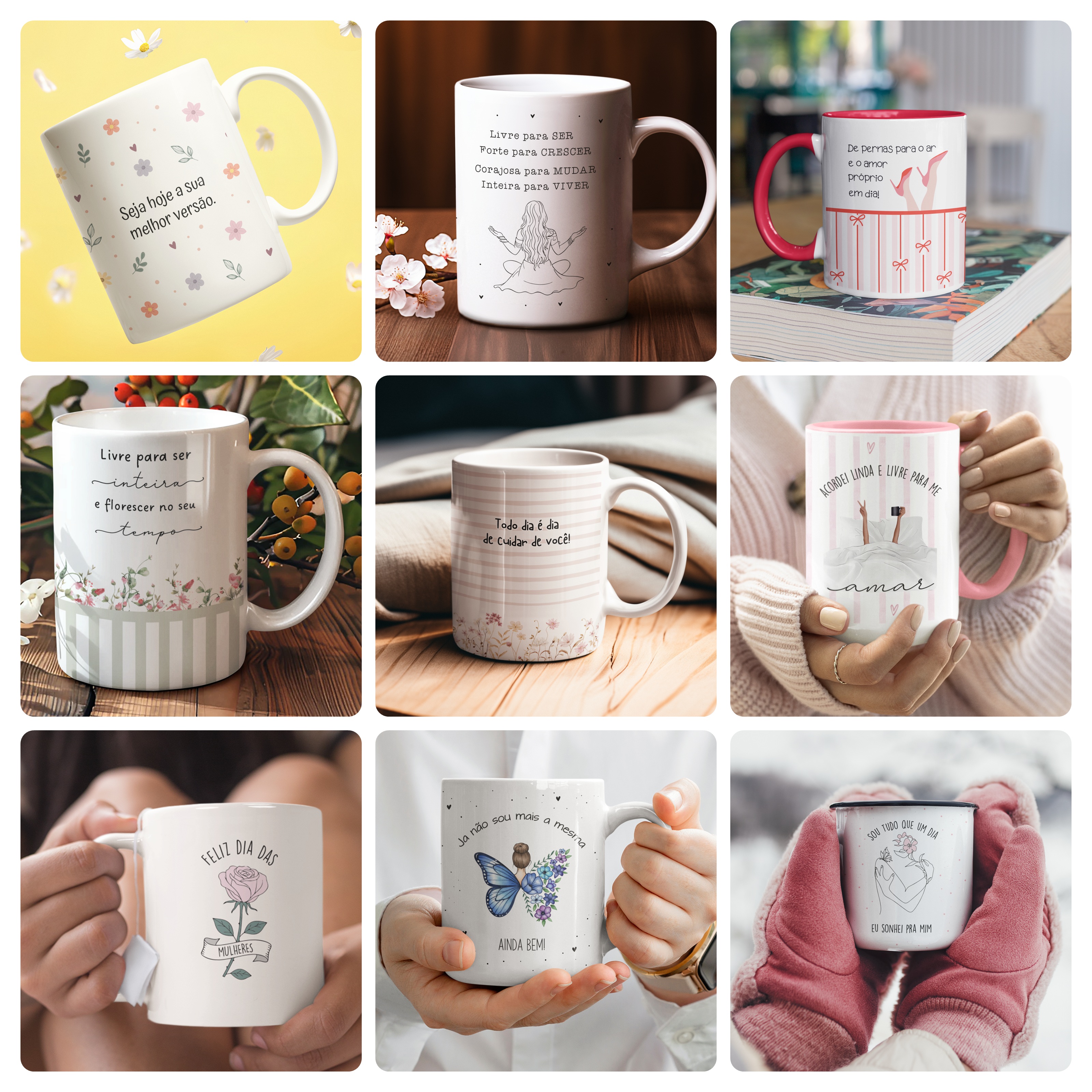 32 Artes para Caneca e Xicara Dia Das Mulheres Arquivo Editável  2