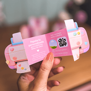 Arquivo para Papelaria Card Retovisor Arquivo em Canva 