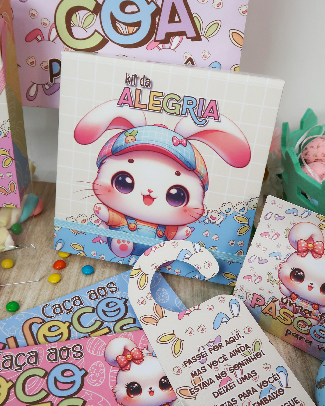 Arquivo de Corte Mimos Páscoa Coelhinho e Cristã Arquivo em Pdf 8