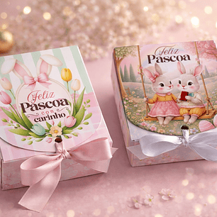 Arquivo Caixinha 4 Docinhos Páscoa Arquivo em Pdf