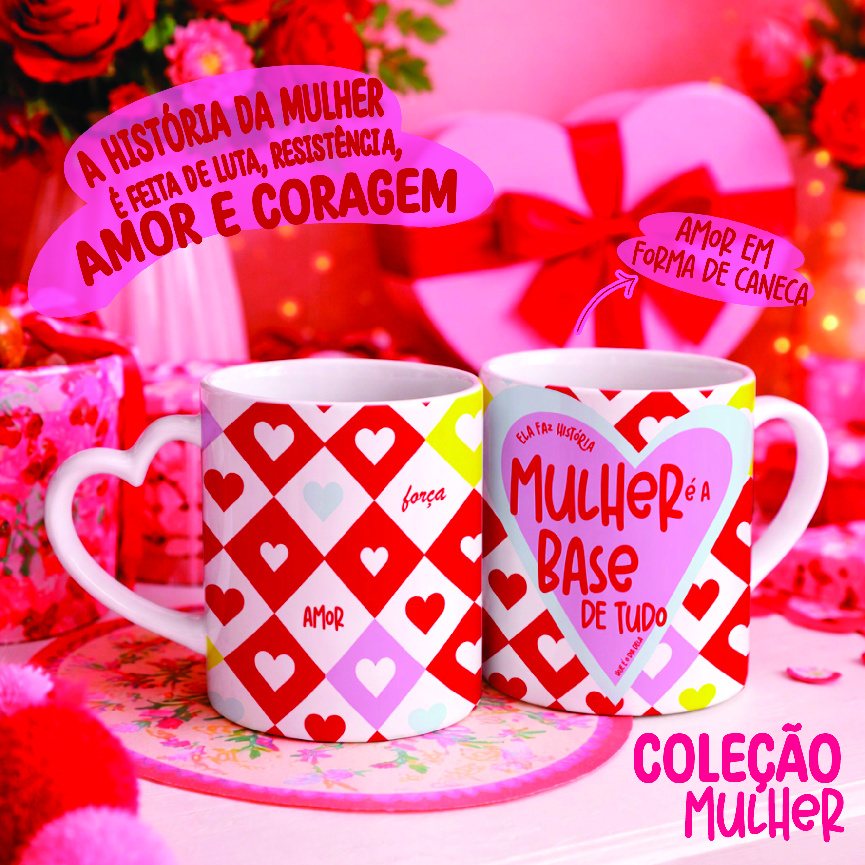 7 Artes para Caneca Dia Das Mulher Arquivo Editável  3