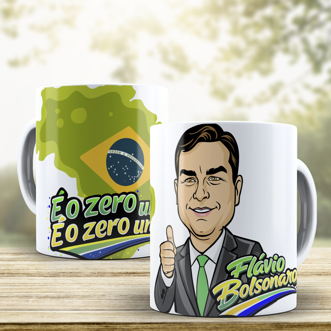 4 Artes para Caneca Flavio Bolsonaro Politica Arquivo em Editável  3