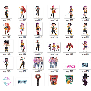 Kit Digital Guerreiras do K - Pop Arquivos em Png