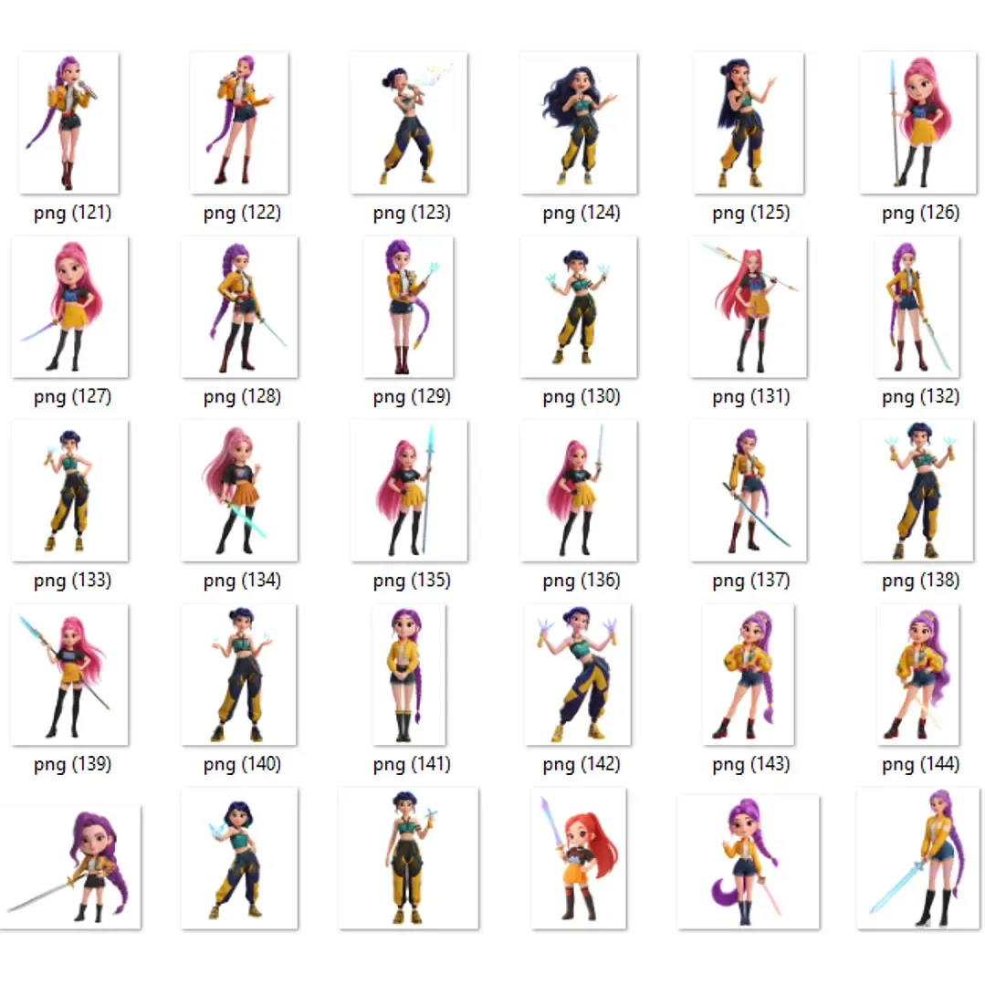 Kit Digital Guerreiras do K - Pop Arquivos em Png 6