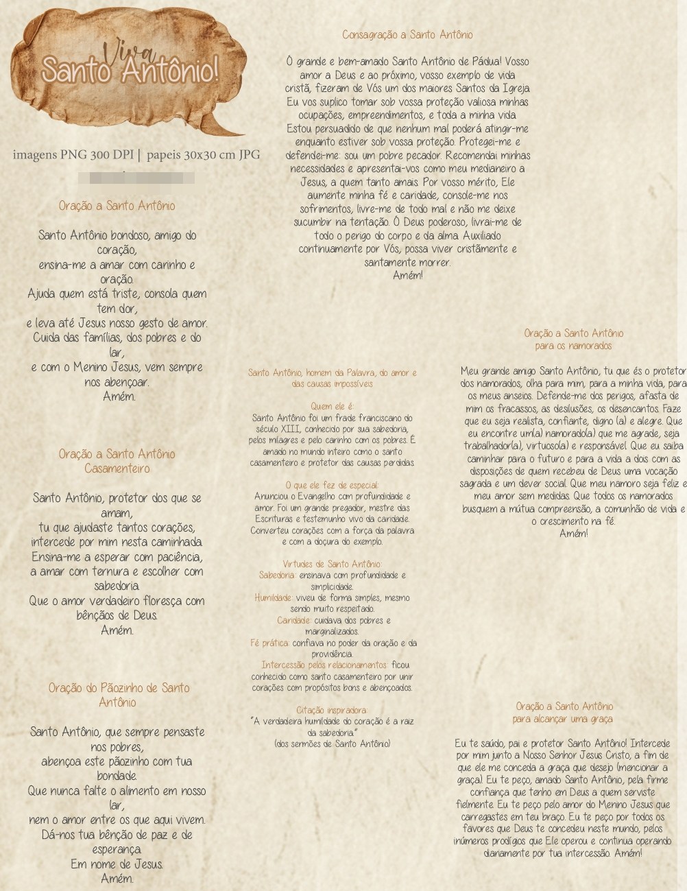 Kit Digital Viva Santo Antônio Toninho Arquivos em Png  3