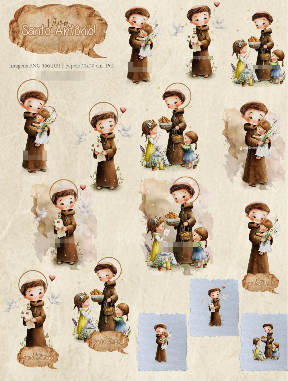 Kit Digital Viva Santo Antônio Toninho Arquivos em Png  5