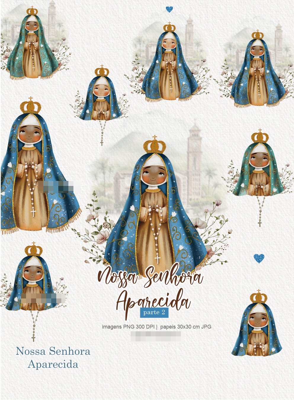 Kit Digital Nossa Senhora Aparecida Arquivos em Png  1