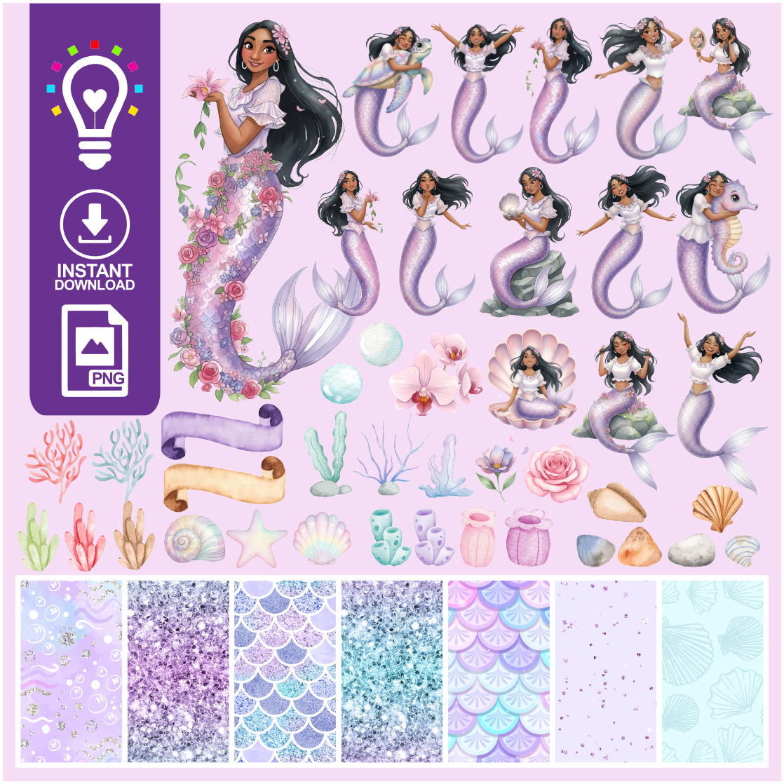 Kit Digital Isabel Madrigal Sereia Arquivos em Png 1