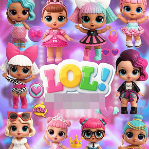 Kit Digital Lol Surprise 3D Arquivos em Png