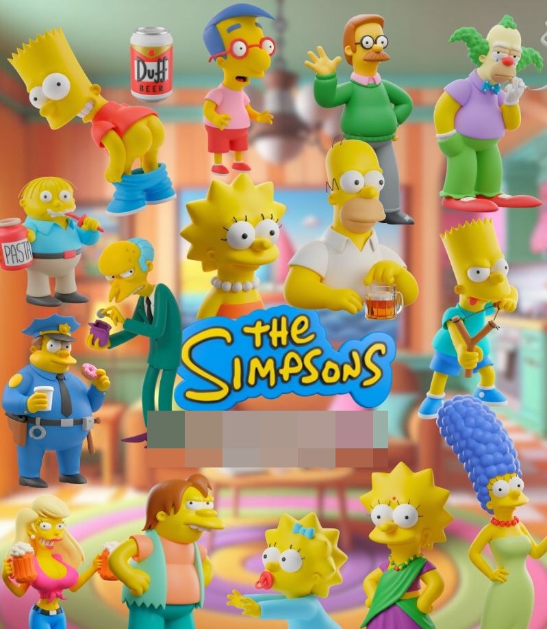 Kit Digital Os Simpsons 3D Arquivos em Png 1