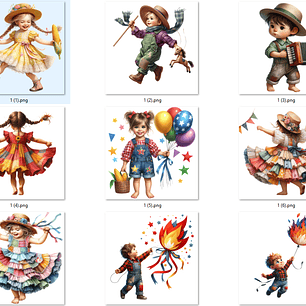 Kit Digital Festa Junina Vintage Arquivos em Png