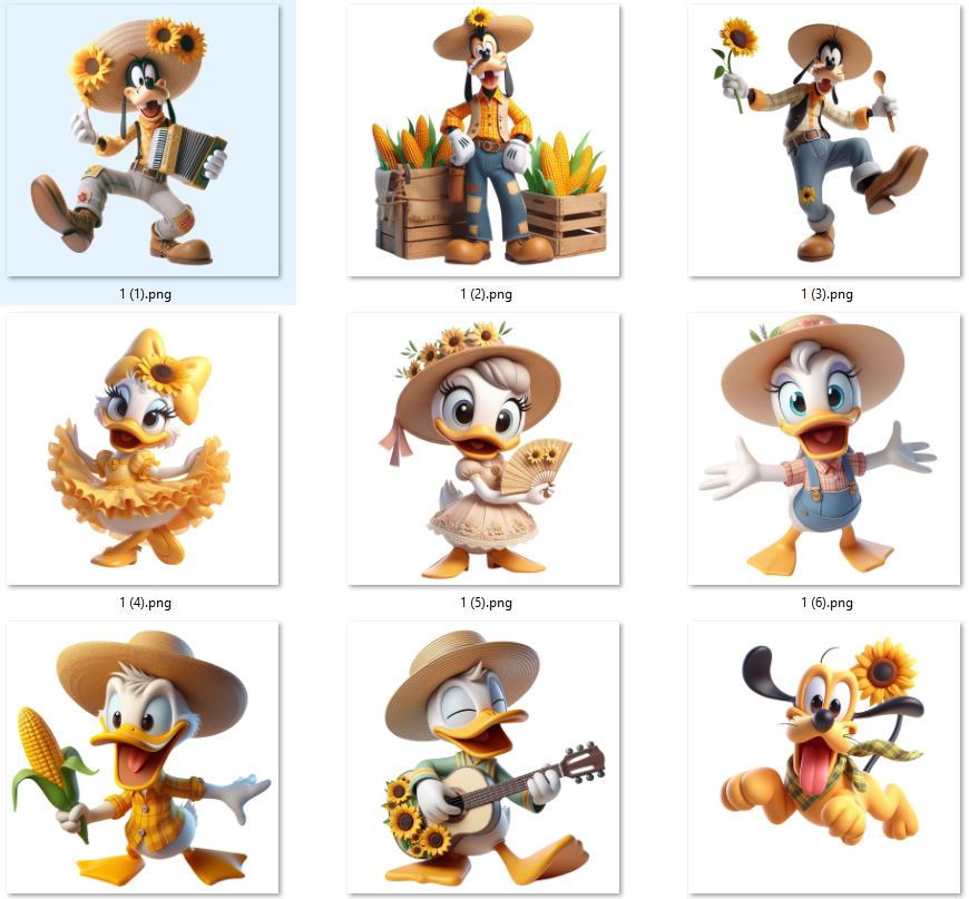 Kit Digital Festa Junina Disney Arquivos em Png 4