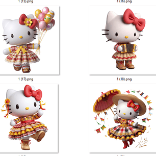 Kit Digital Festa Junina Hello Kitty Arquivos em Png