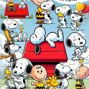 Kit Digital Snoopy Arquivos em Png