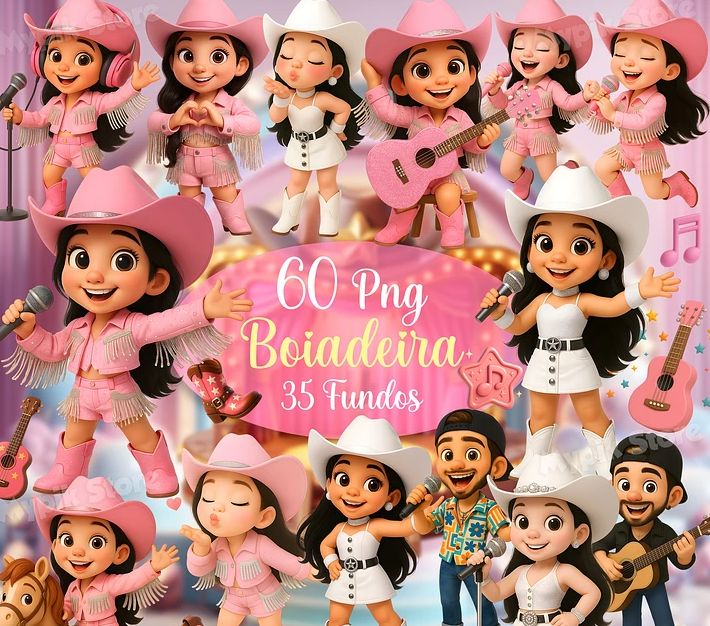 Kit Digital Boiadeira Arquivos em Png  1